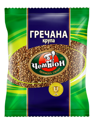 Крупа гречана ЧЕМПІОН, ядриця, швидкорозварювана, 800 г